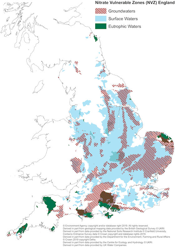 Nitrate Vulnerable Zones - England