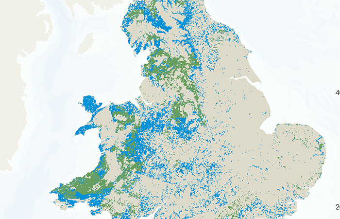 Agricultural lime, areas of potential benefit