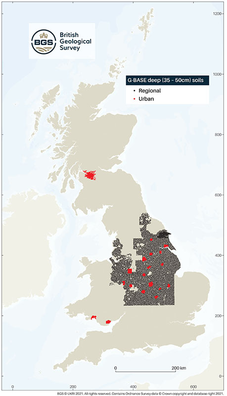 G-BASE profile soil (points) map